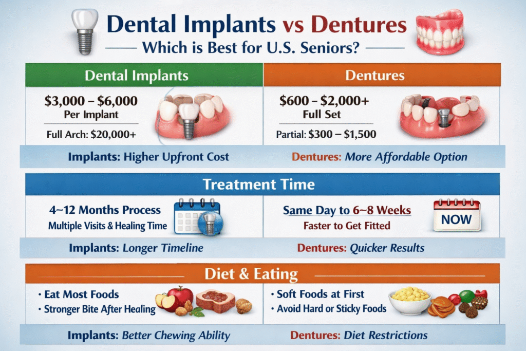 Dental Implants vs Dentures