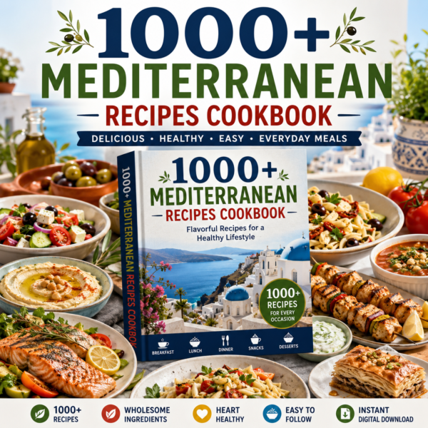 1000+ Mediterranean Diet Recipes Cookbook PDF