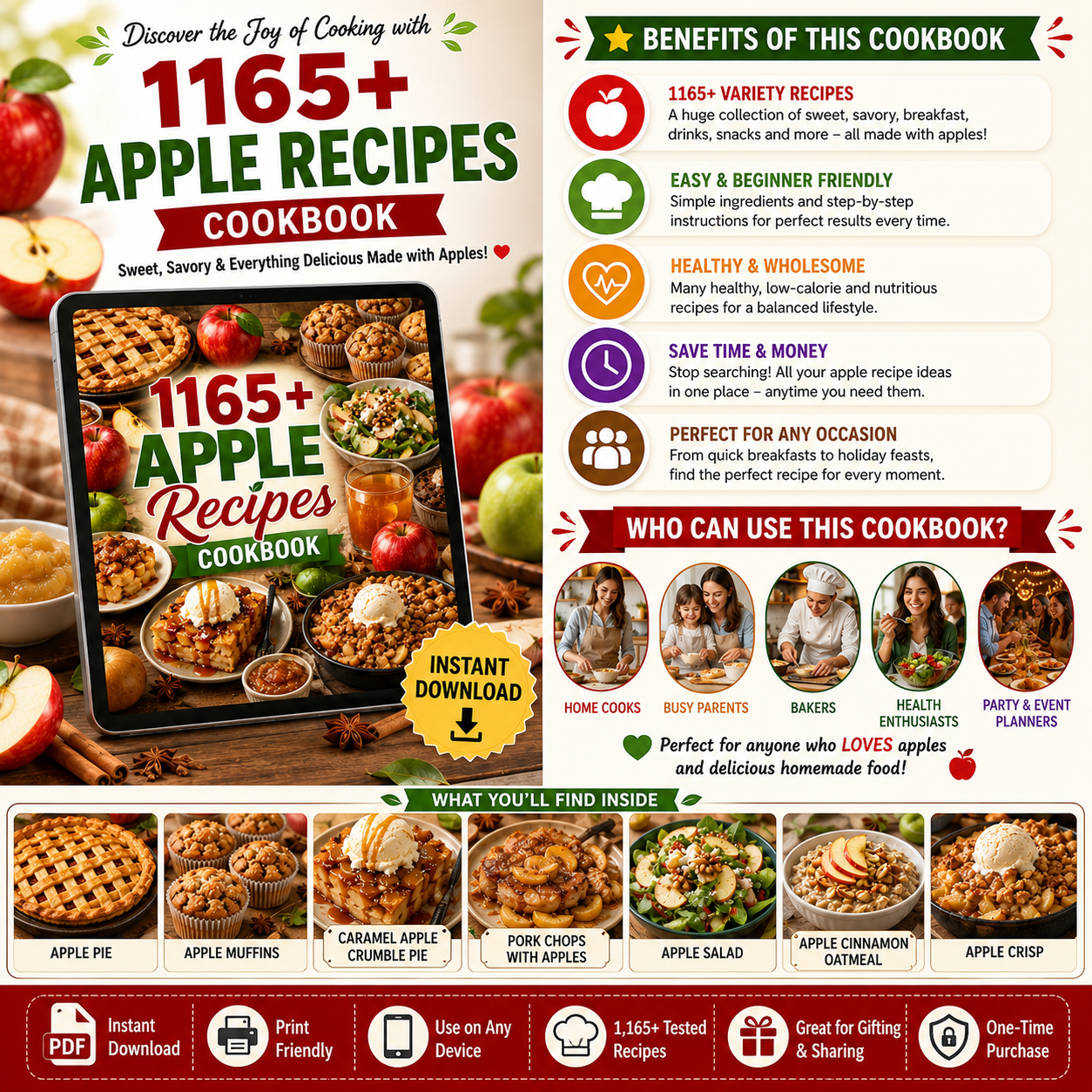 1165+ Apple Recipes Cookbook PDF! - Image 3