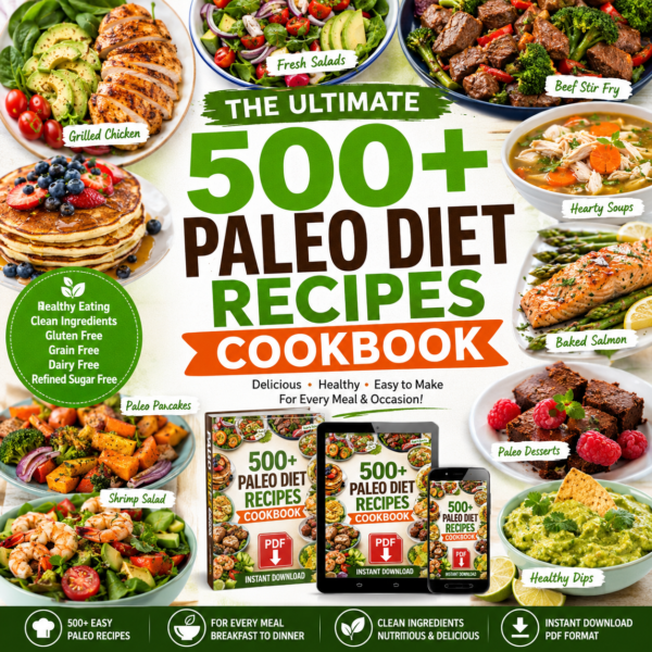 500+ Paleo Diet Recipes Cookbook PDF
