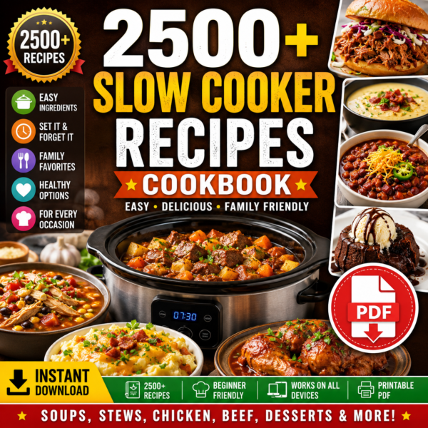 2500+ Slow Cooker Recipes Cookbook PDF!