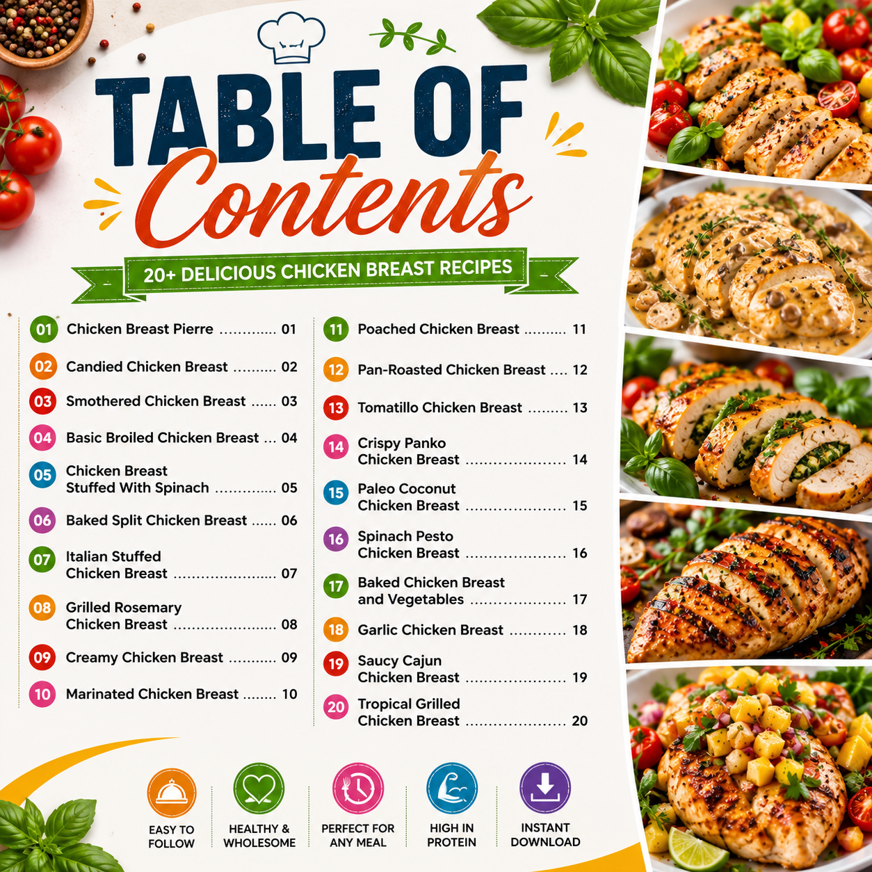 20+ Chicken Breast Recipes Cookbook PDF - Image 3