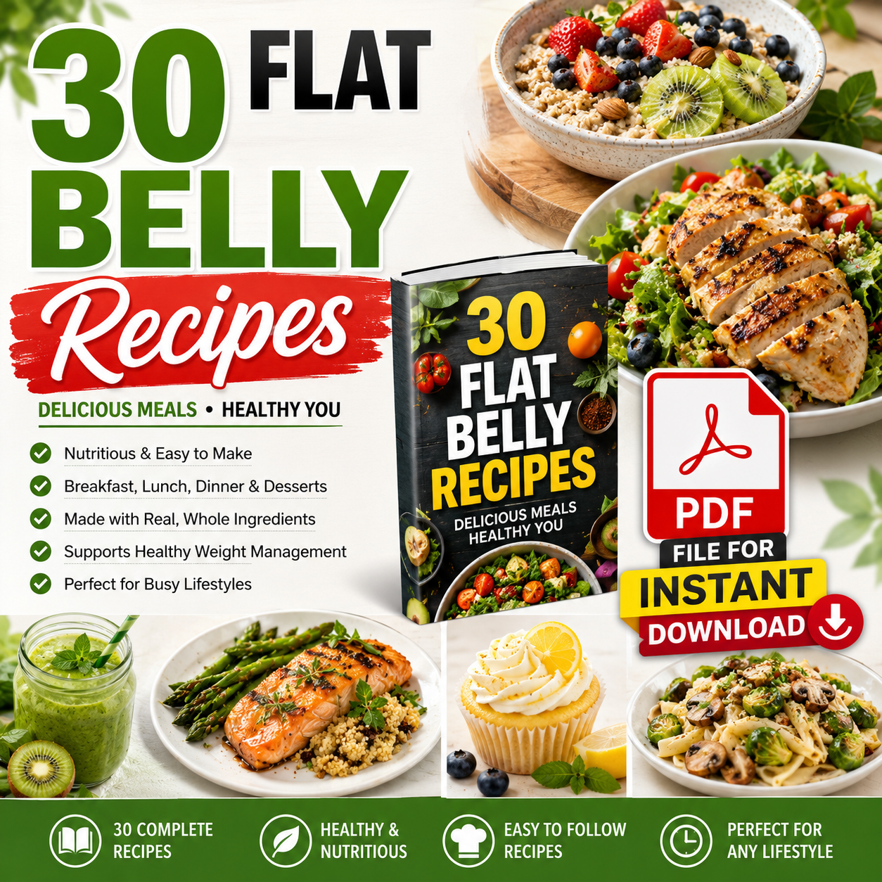 30 Flat Belly Recipes