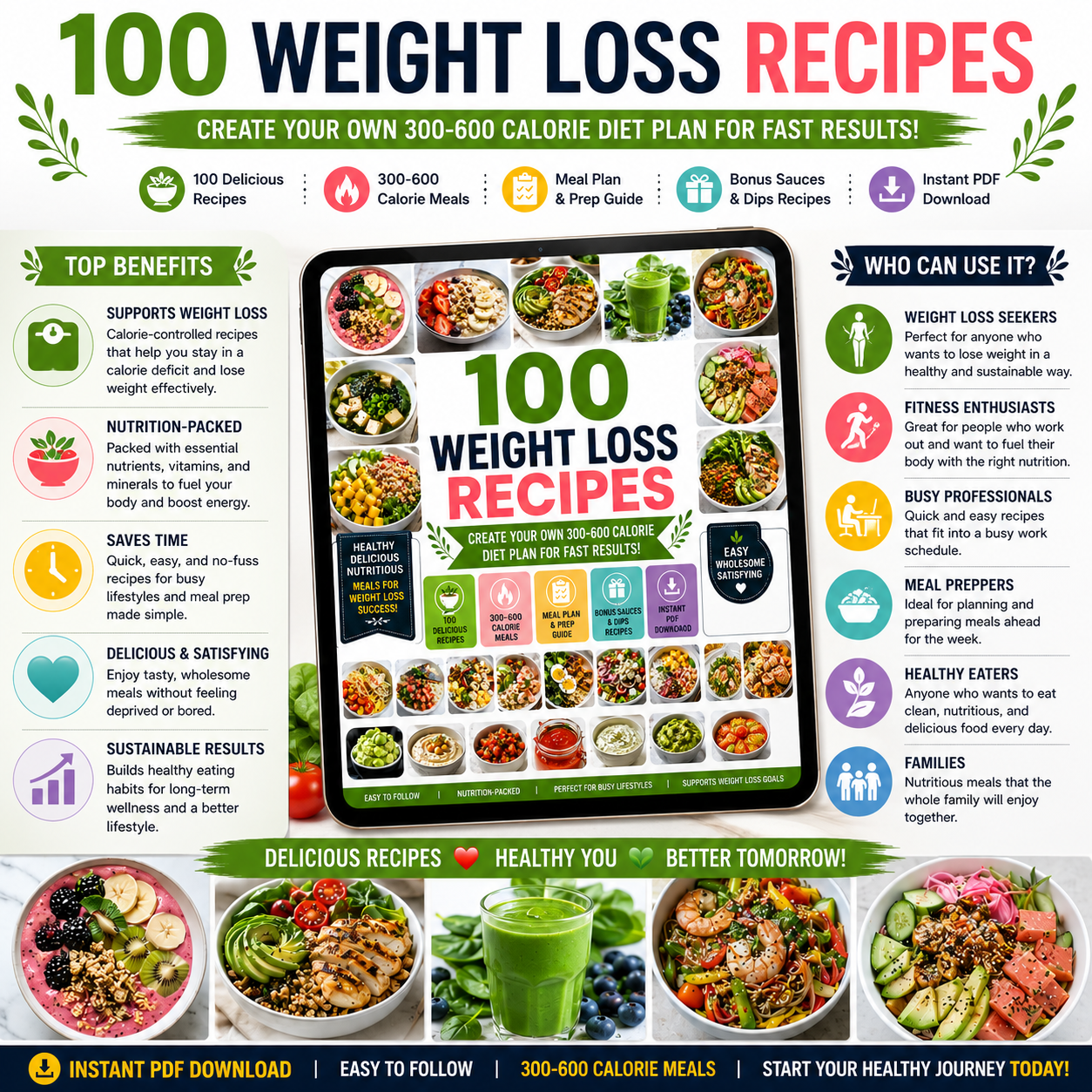 100 Weight Loss Recipes Cookbook PDF - Image 3