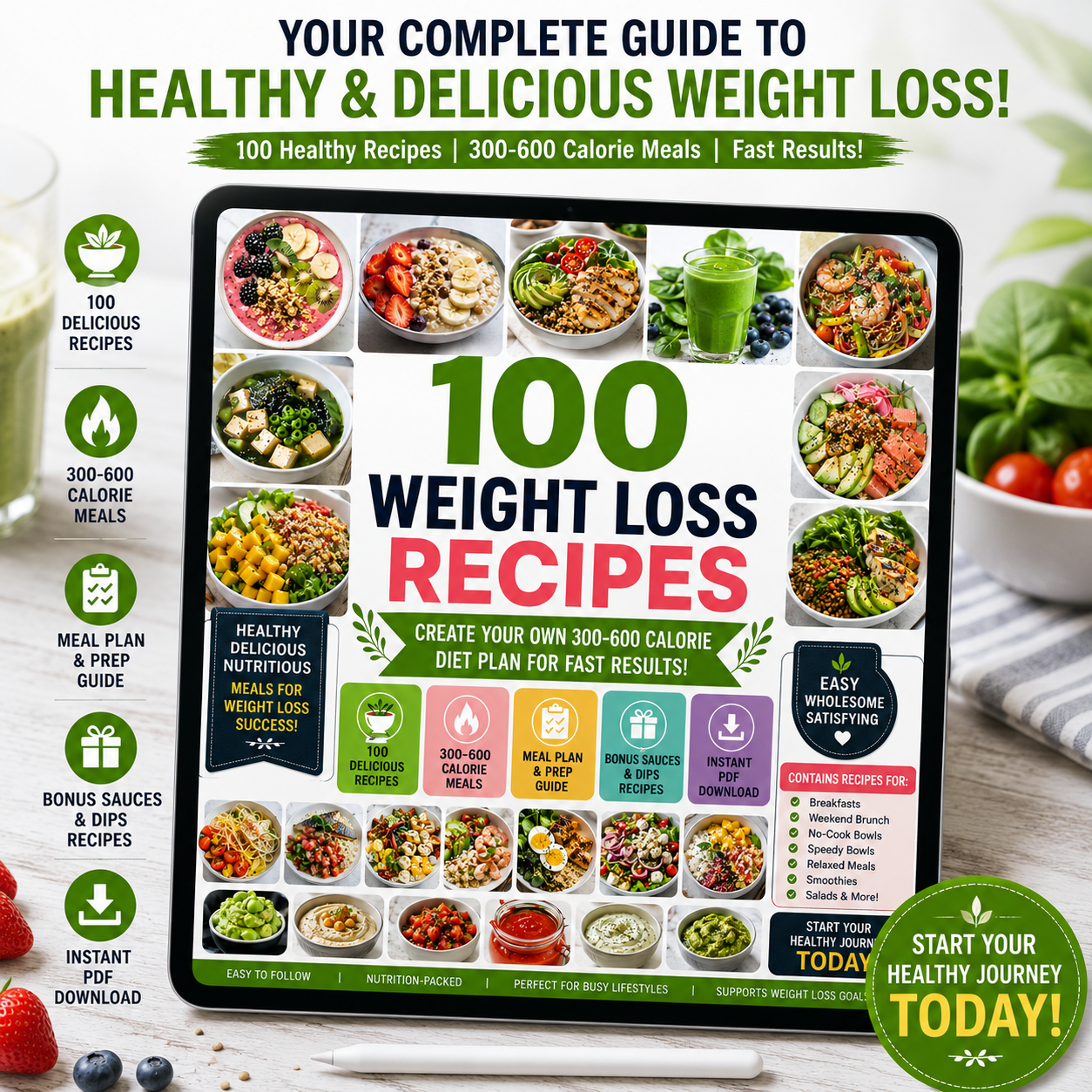 100 Weight Loss Recipes Cookbook PDF - Image 2