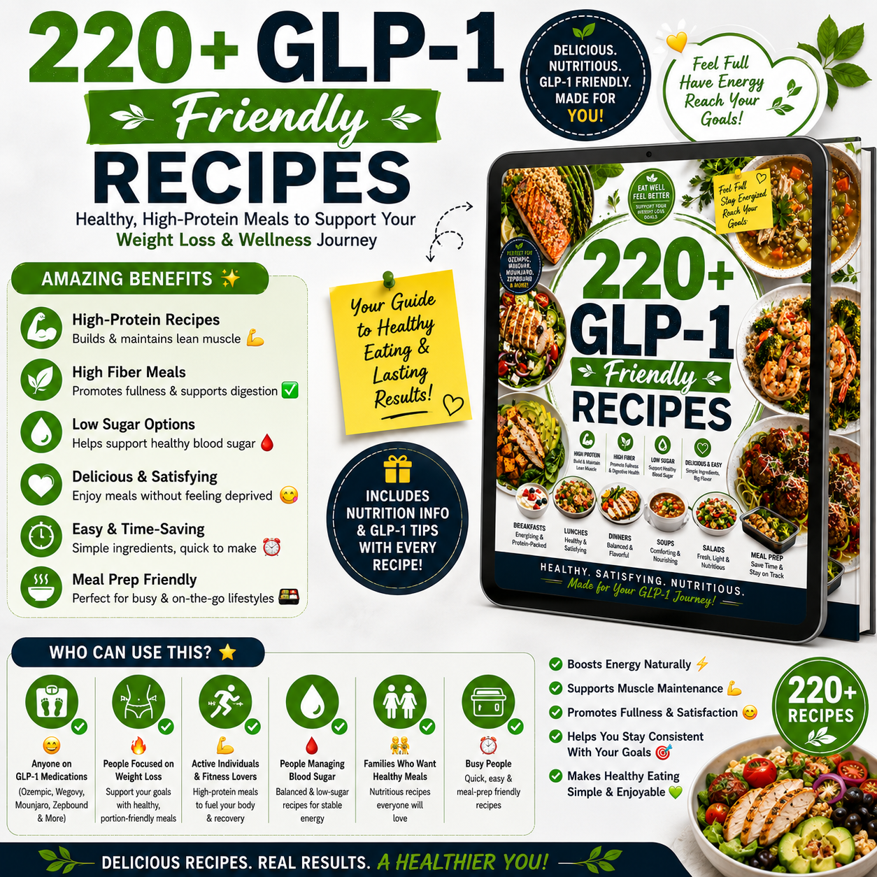 220+ GLP-1 Friendly Recipes Cookbook! PDF Download! - Image 3