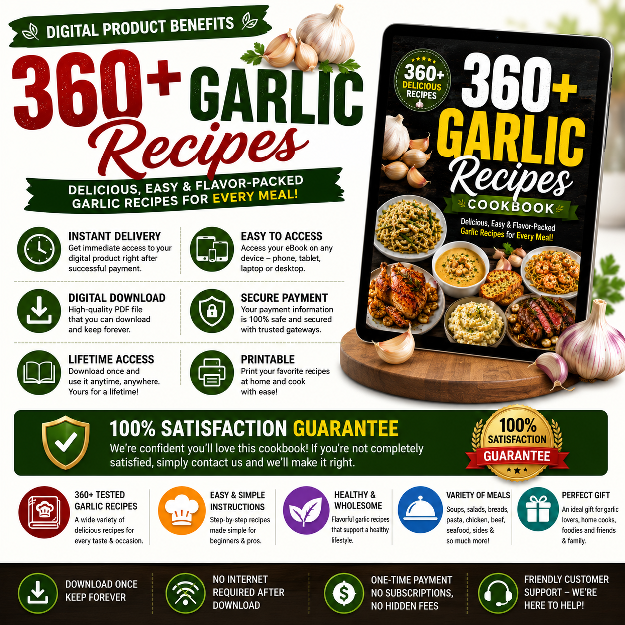360+ Garlic Recipes Cookbook | Instant PDF Download - Image 5