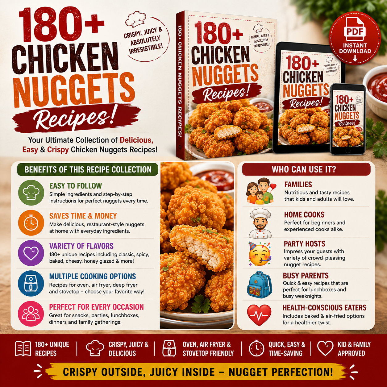 180+ Chicken Nuggets Recipes! PDF Download! - Image 3