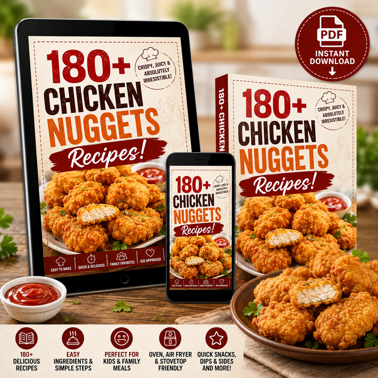 180+ Chicken Nuggets Recipes! PDF Download! - Image 4
