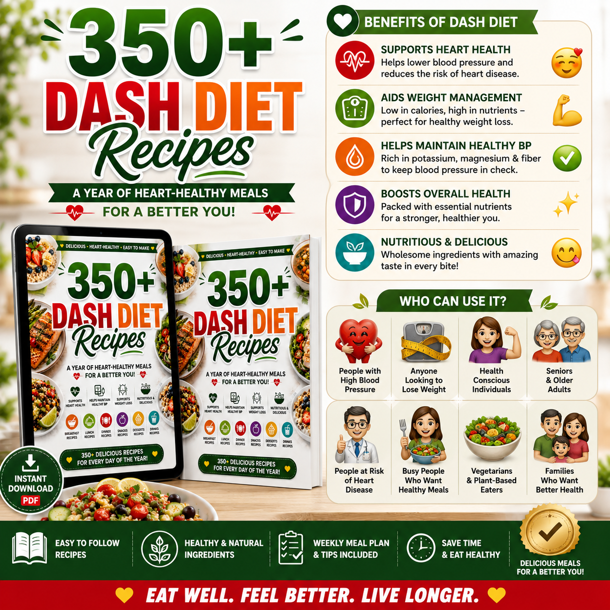 350+ Dash Diet Recipes! PDF Download! - Image 3
