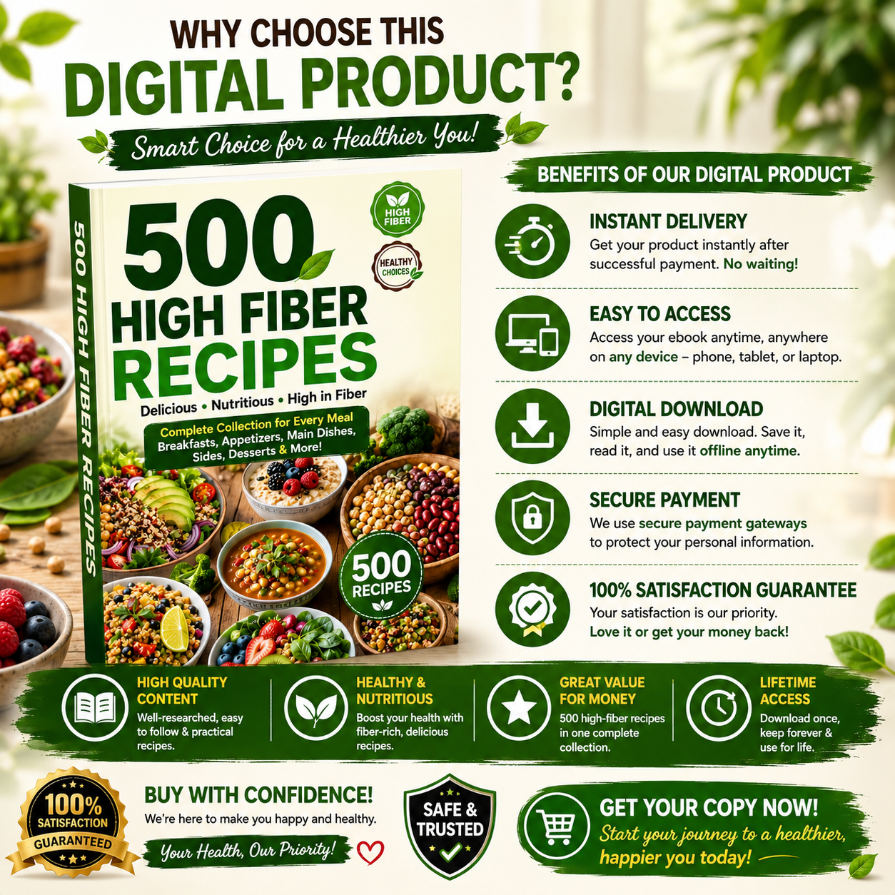 500 High Fiber Recipes