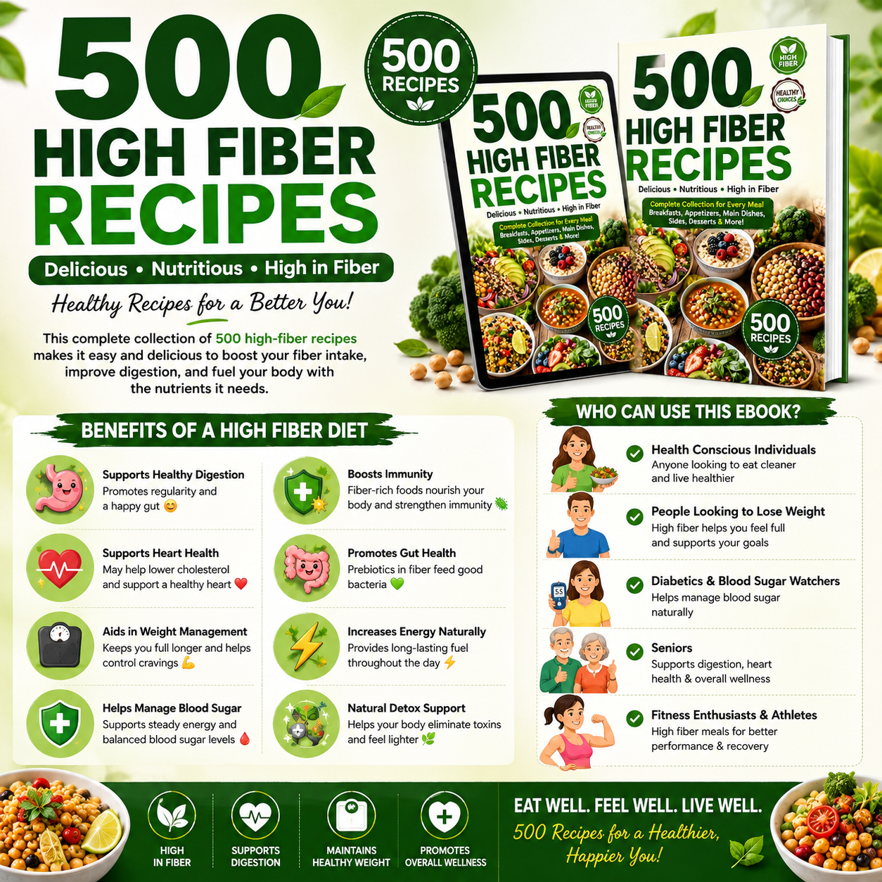 500 High Fiber Recipes! PDF Download! - Image 4