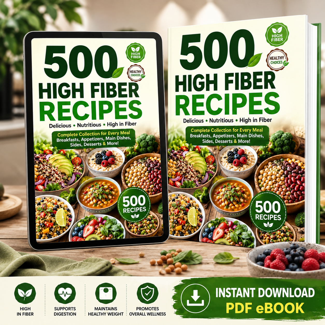 500 High Fiber Recipes! PDF Download! - Image 2