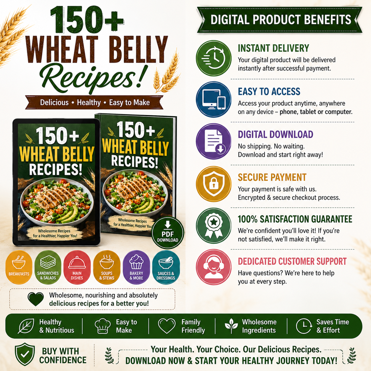 150+ Wheat Belly Recipes! PDF Download! - Image 4