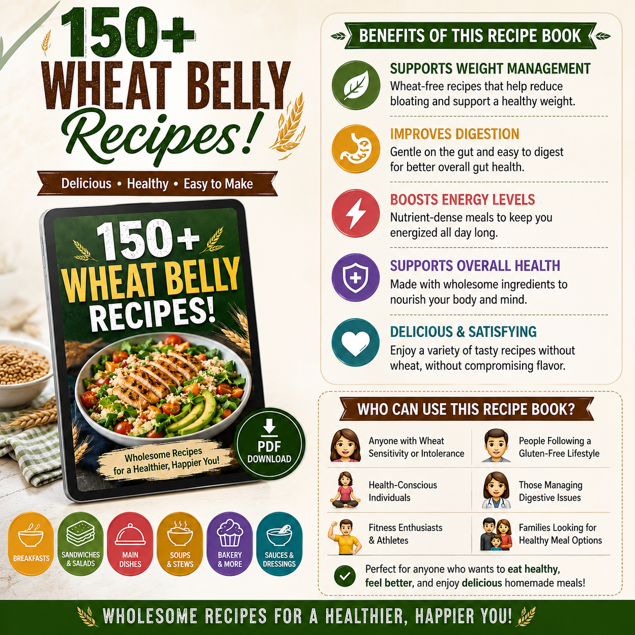 150+ Wheat Belly Recipes! PDF Download! - Image 3