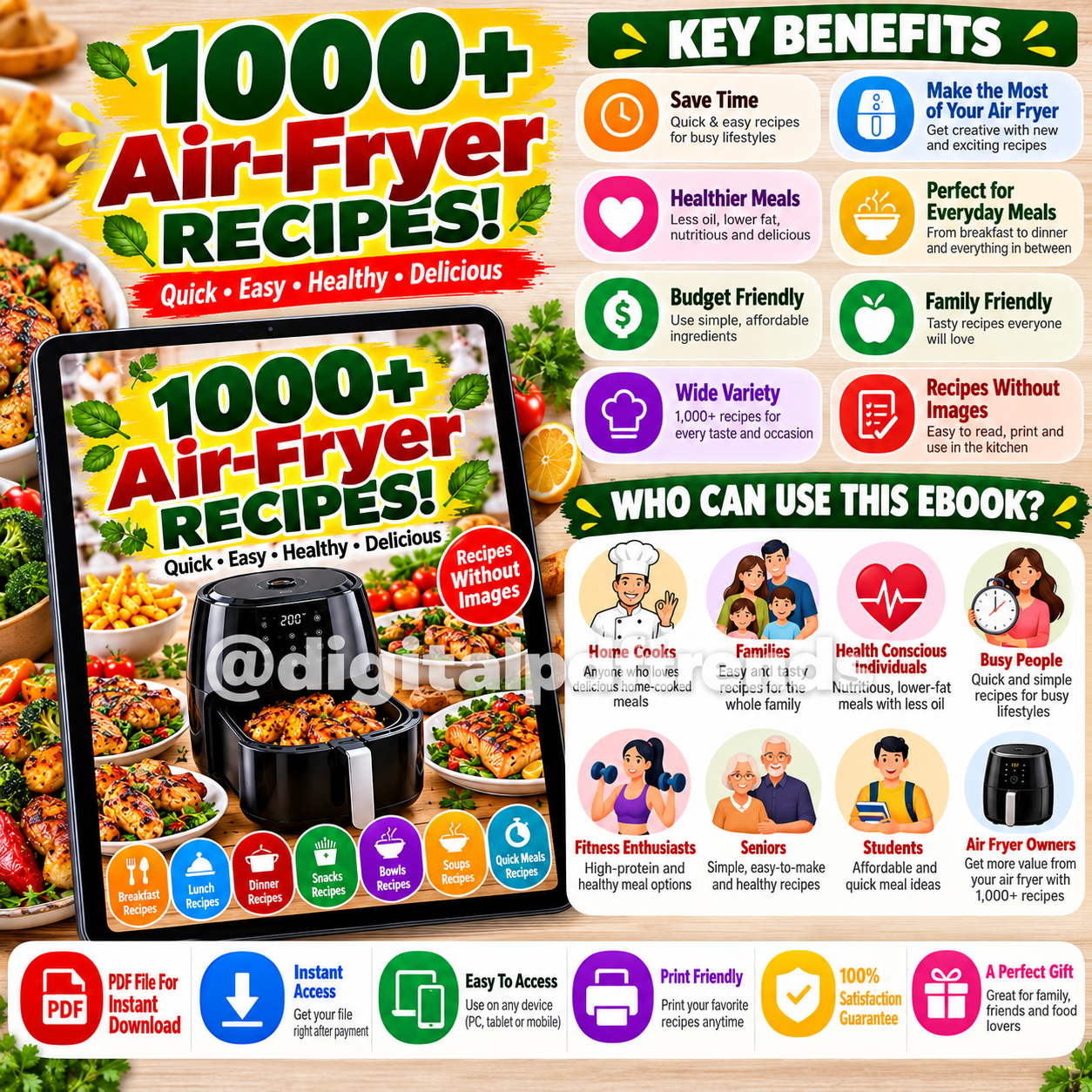 1000+ Air-Fryer Recipes Cookbook! PDF Download! - Image 3