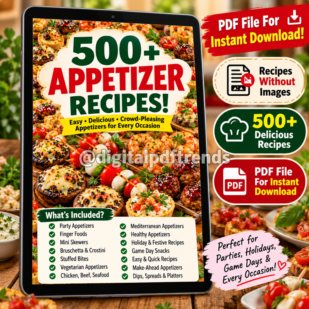 500+ Appetizer Recipes Cookbook! PDF Download! - Image 4