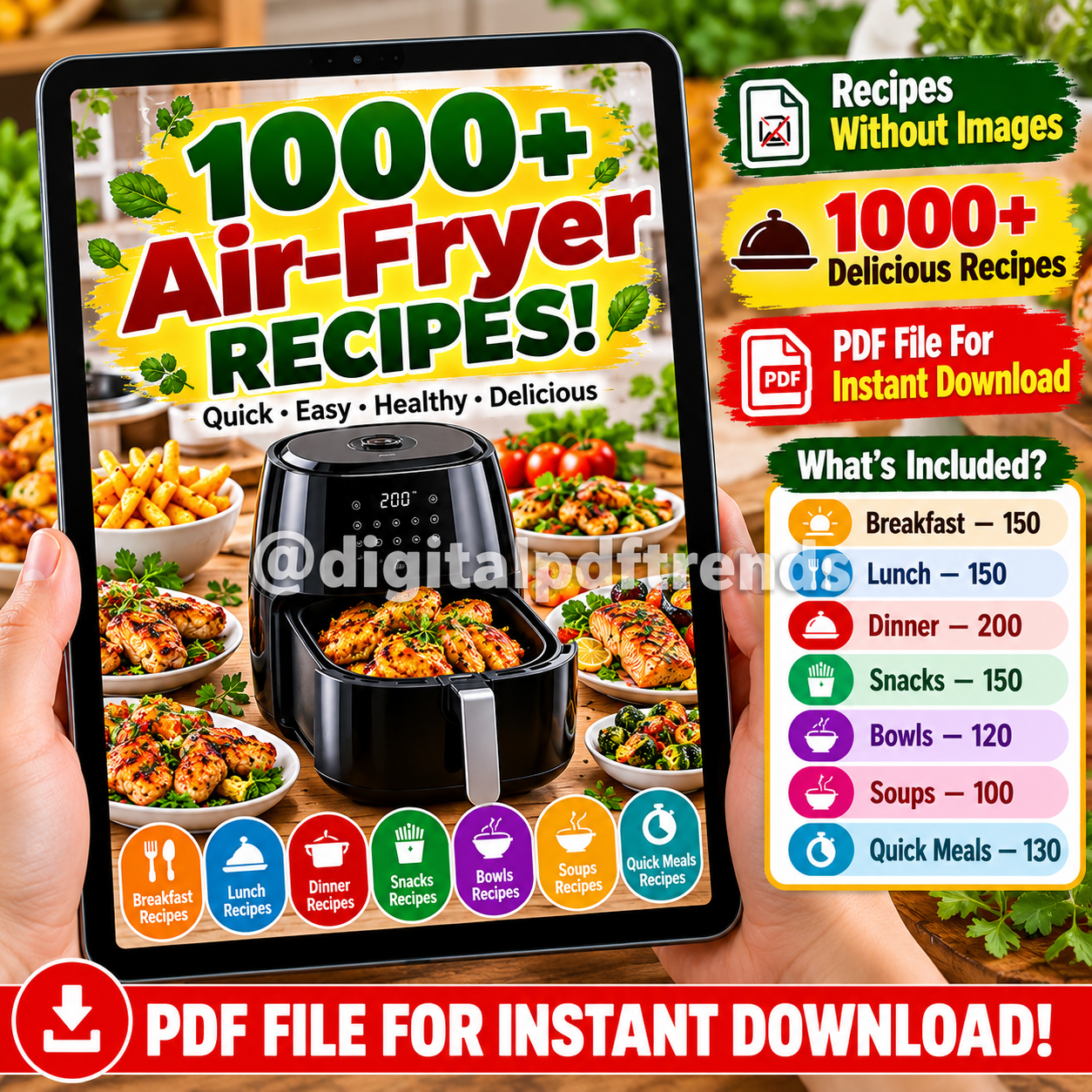 1000+ Air-Fryer Recipes Cookbook! PDF Download! - Image 2