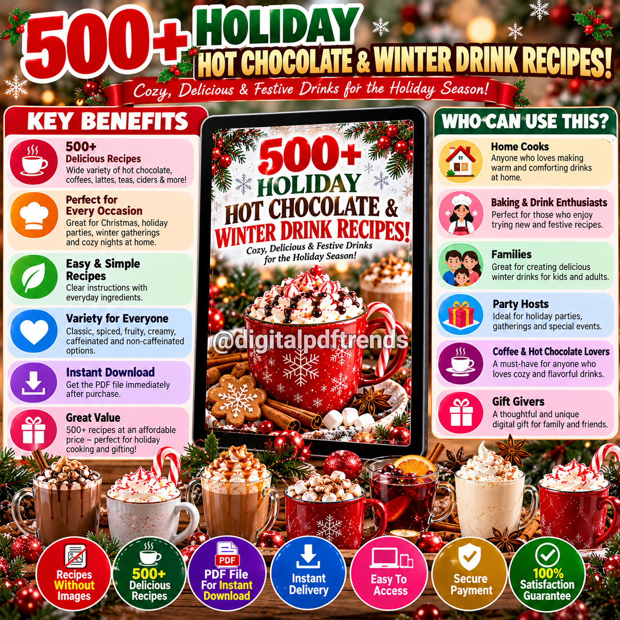500+ Holiday Hot Chocolate & Winter Drink Recipes! PDF Download! - Image 3