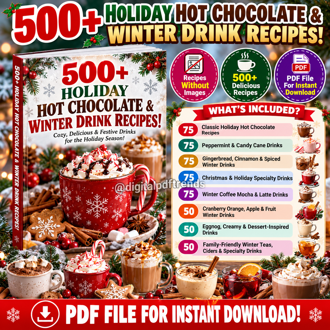 HOLIDAY HOT CHOCOLATE & WINTER DRINK RECIPES