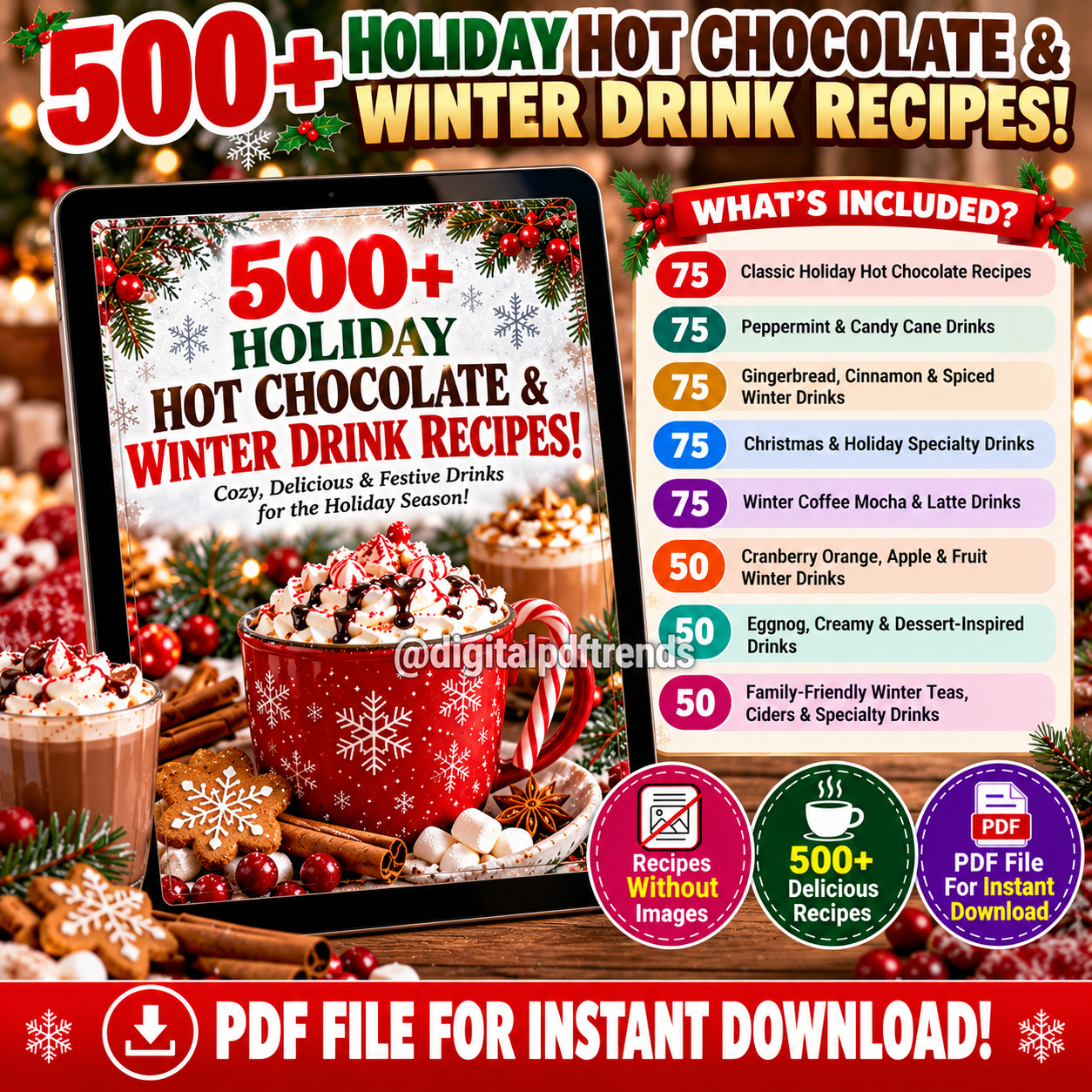 500+ Holiday Hot Chocolate & Winter Drink Recipes! PDF Download! - Image 4