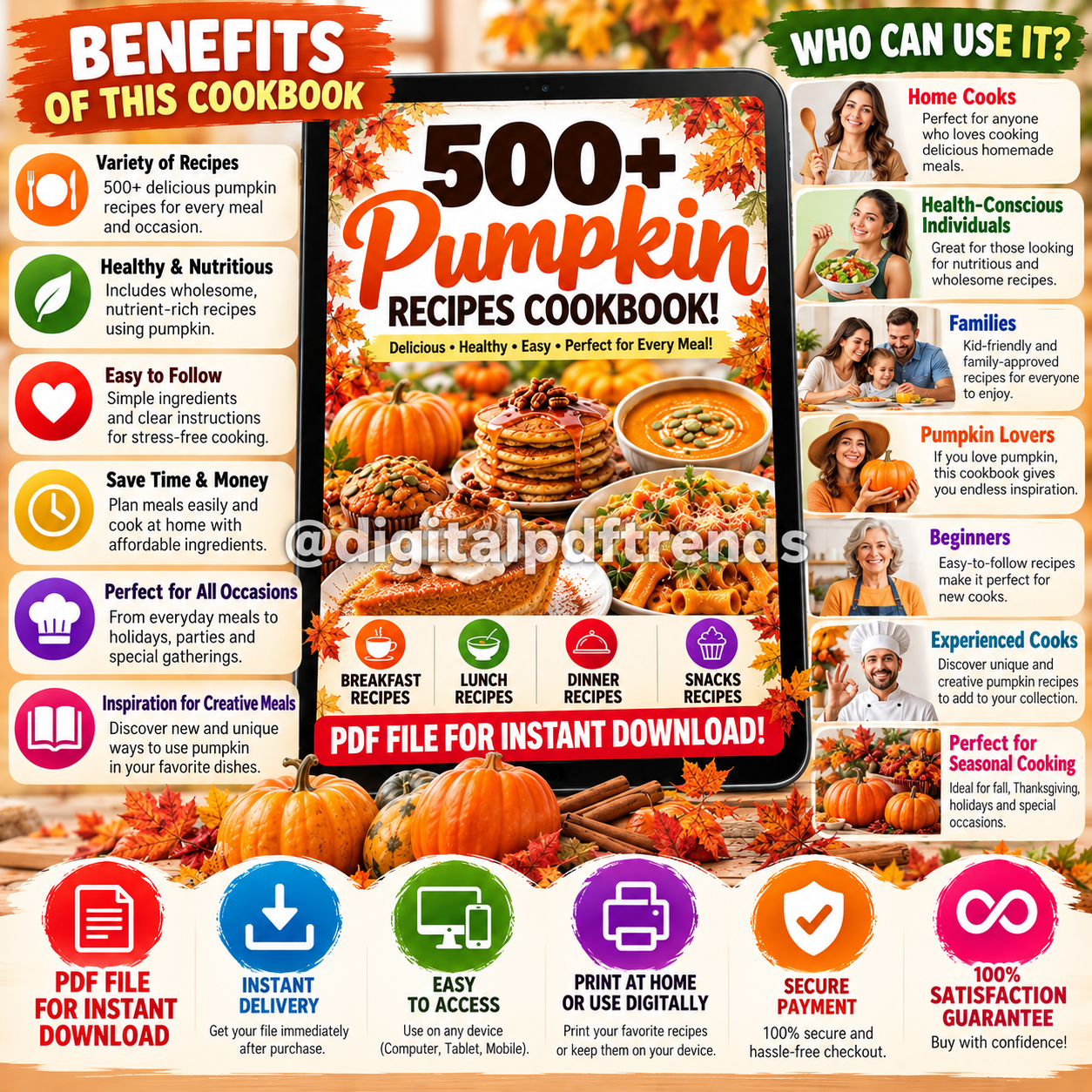 500+ Pumpkin Recipes Cookbook! PDF Download! - Image 3